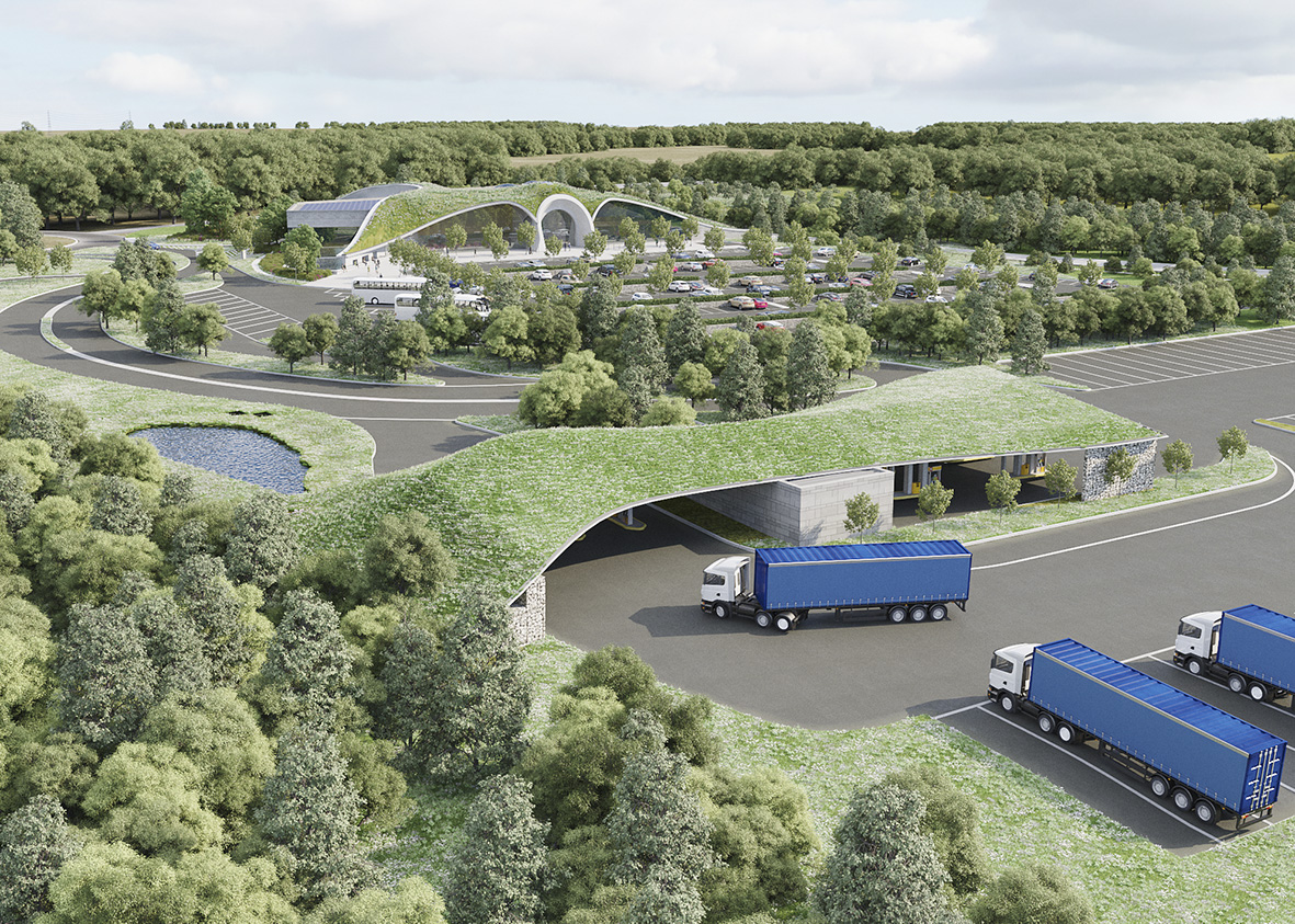Selby motorway service area fuel filling station